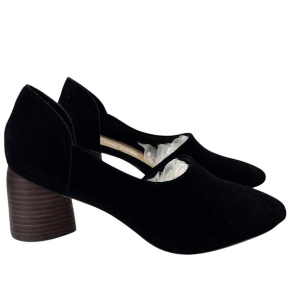 Sbicca Womens Shoes 10 Vintage Collection Black Suede Volin Chunky Heel Mule NEW - Picture 3 of 6